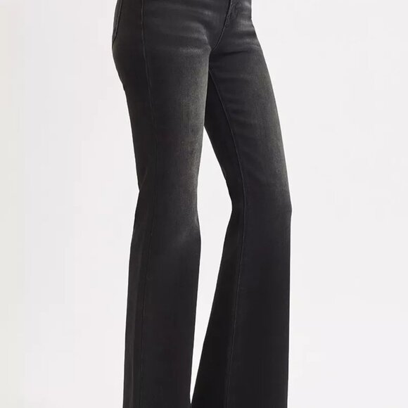 RISEN Full Size High Rise Flare Raw Cut Hem Jeans Plus Size - Picture 5 of 6